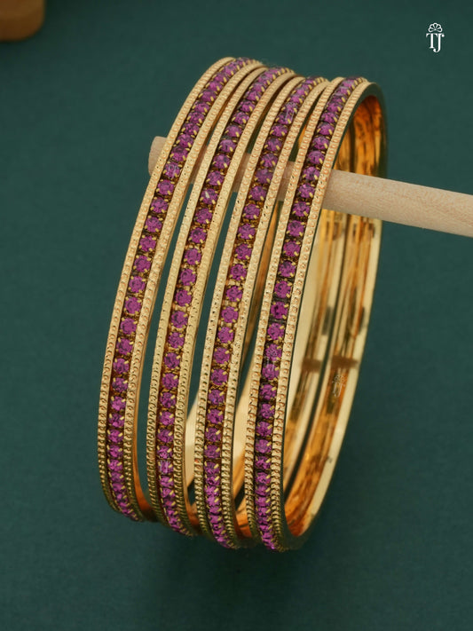 Pink Women Bangles Set of 4 | Stylish & Trendy Bangle Set for Girls