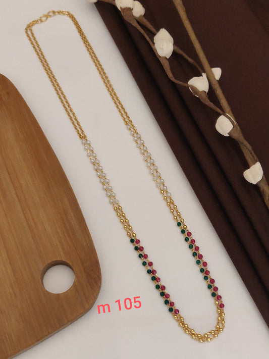Trending Multicolour Two Layer Mala With Micro Gold