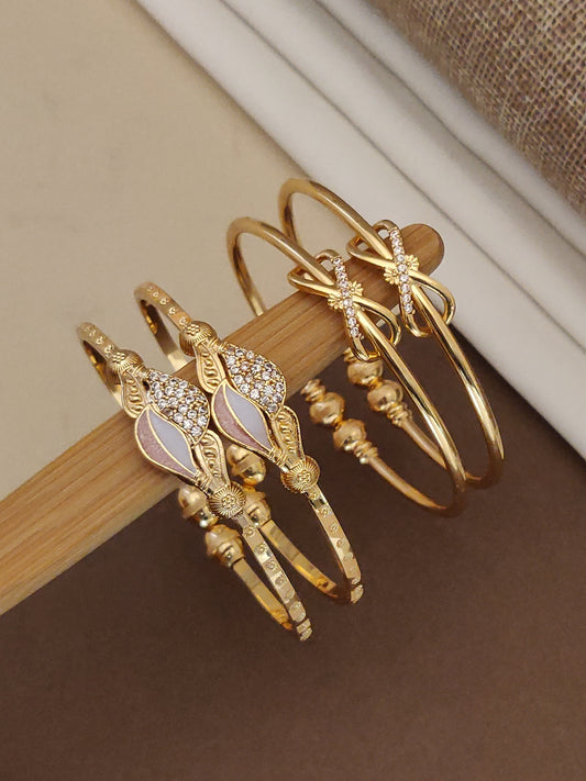 Stylish Adjustable Bracelets For Women & Girls Pack Of 4 Piece ( 2 Pair)