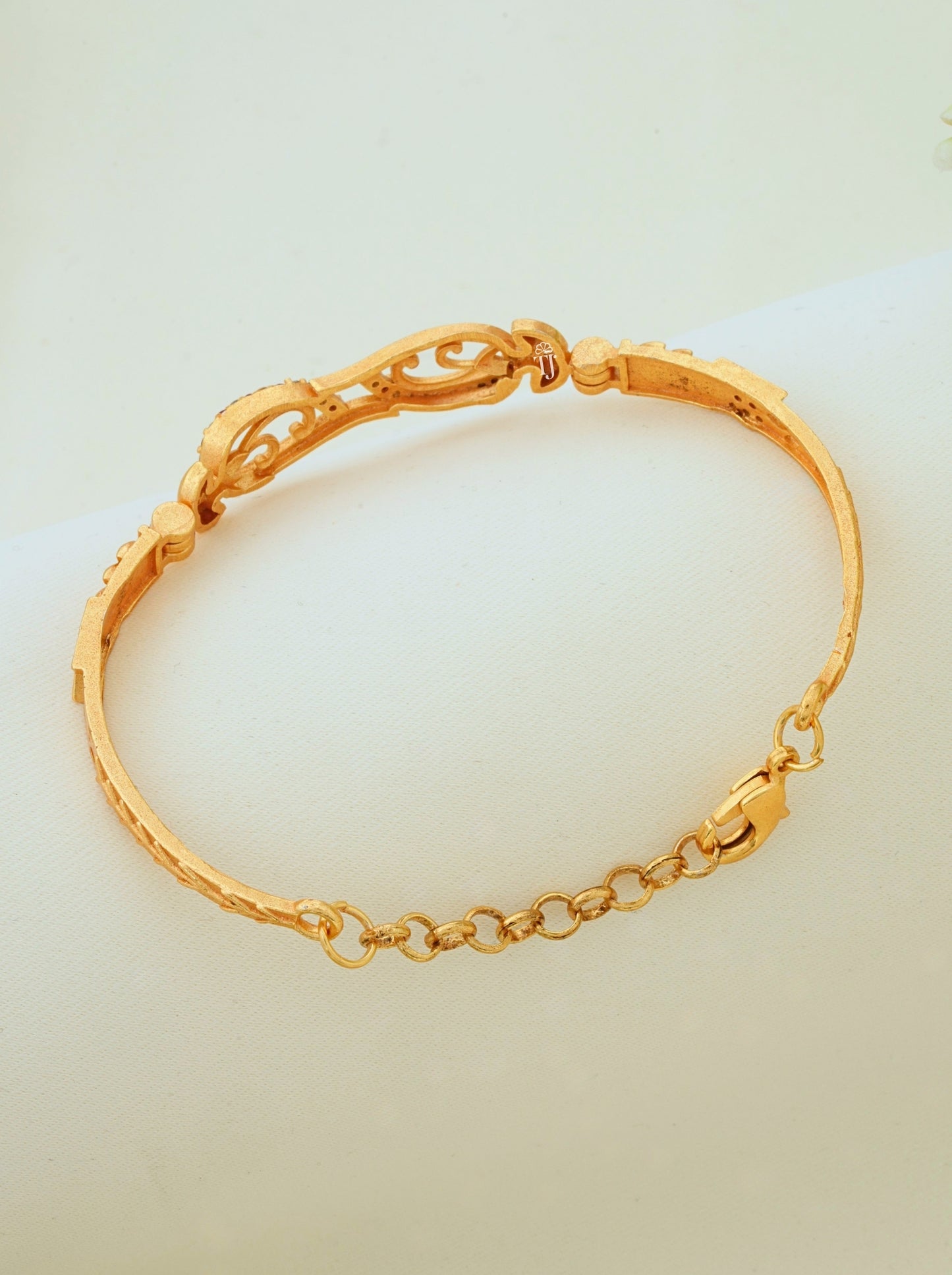 AD Diamond Bangle Bracelet for Women | Micro Gold Plated Free Size Bangle Bracelet