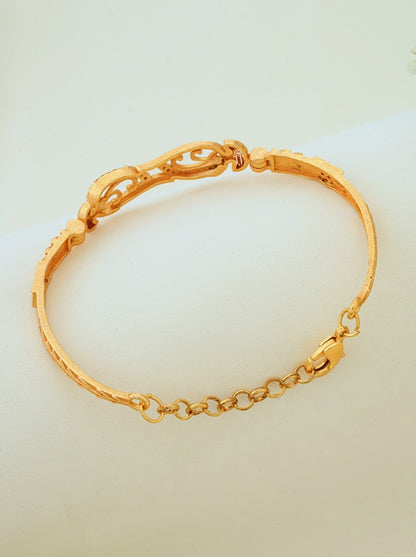 AD Diamond Bangle Bracelet for Women | Micro Gold Plated Free Size Bangle Bracelet