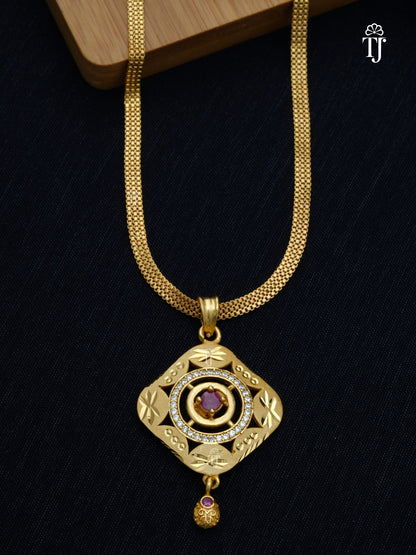 Artificial Gold Pendant Set for Women | Stylish Pendant and Earrings Set