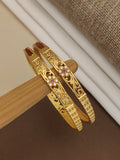 Beautiful Daily Wear Bangles With AD Stones Pack OF 2 Pieces ( 1 Pair )