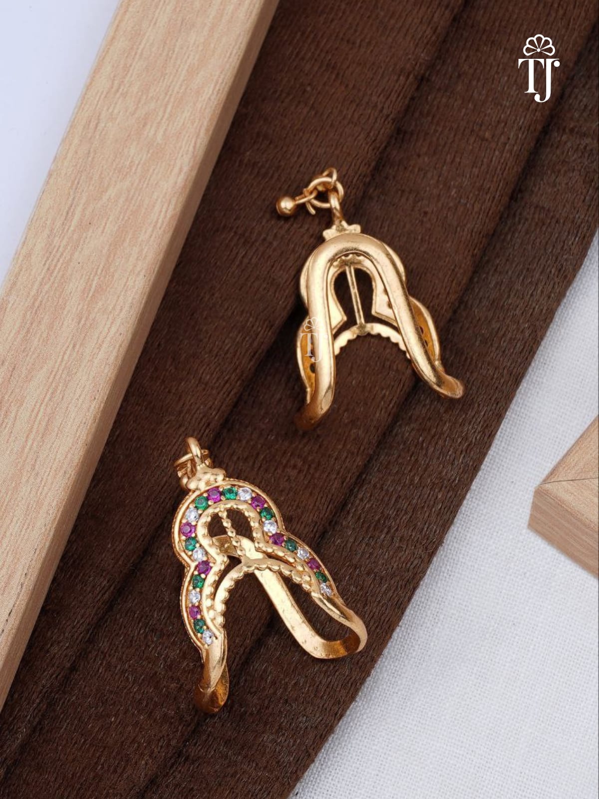 Best Adjustable Artificial Rings | Chic Free Size Brass Ring with AD Diamonds (1 Pc)