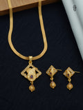 Best Gold Plated Pendant Set with Earrings | Stylish Pendant and Earrings Set for Women