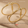 Gold Plated Daily Wear Bracelet for Women – Free Size (Pack of 2)