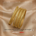 Daily Wear Gold Plated Bangles for Women | Pack of 4 Pieces