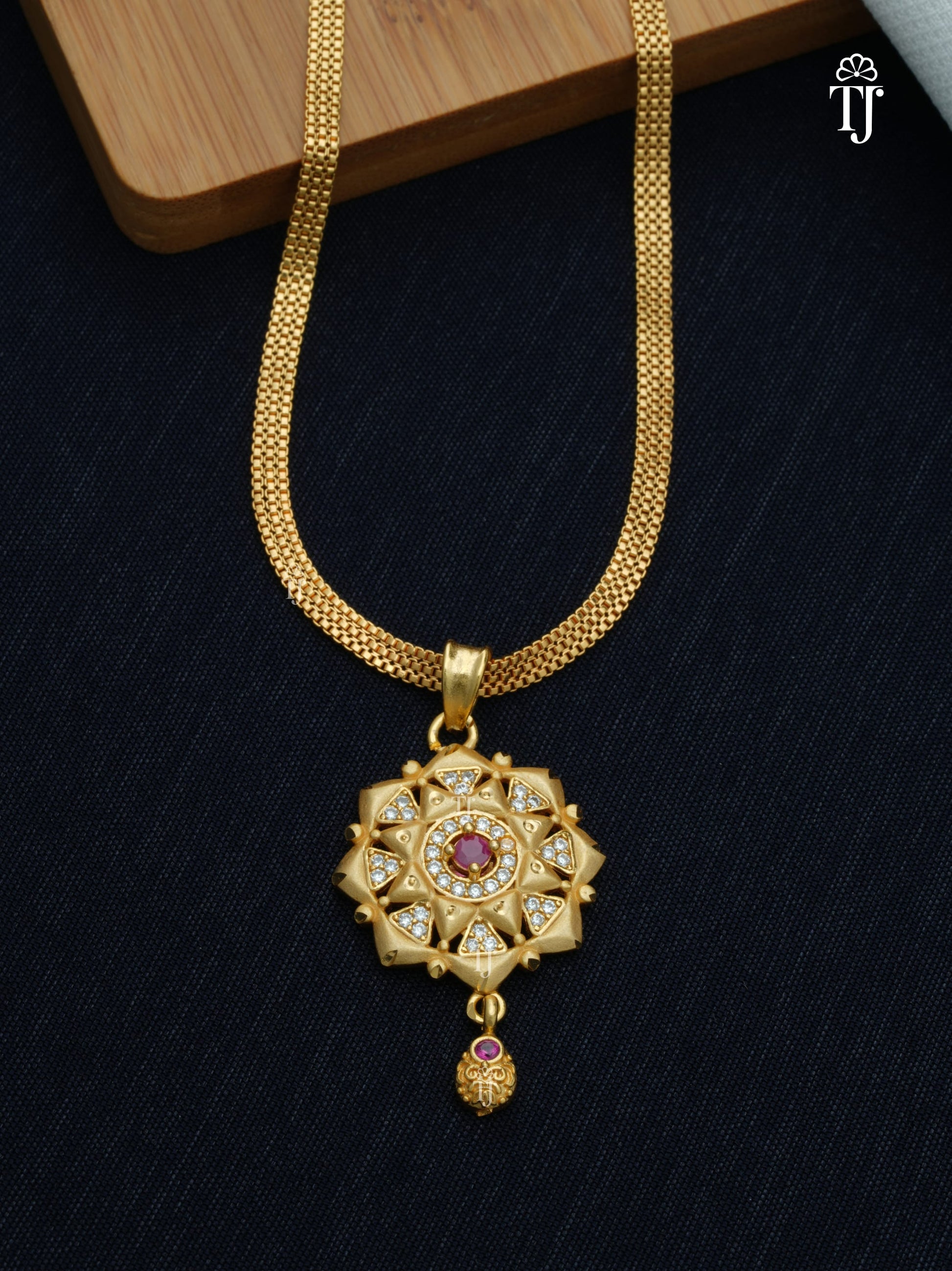 Buy Gold Plated Pendant Set Online | Premium Pendant and Earrings Set for Women