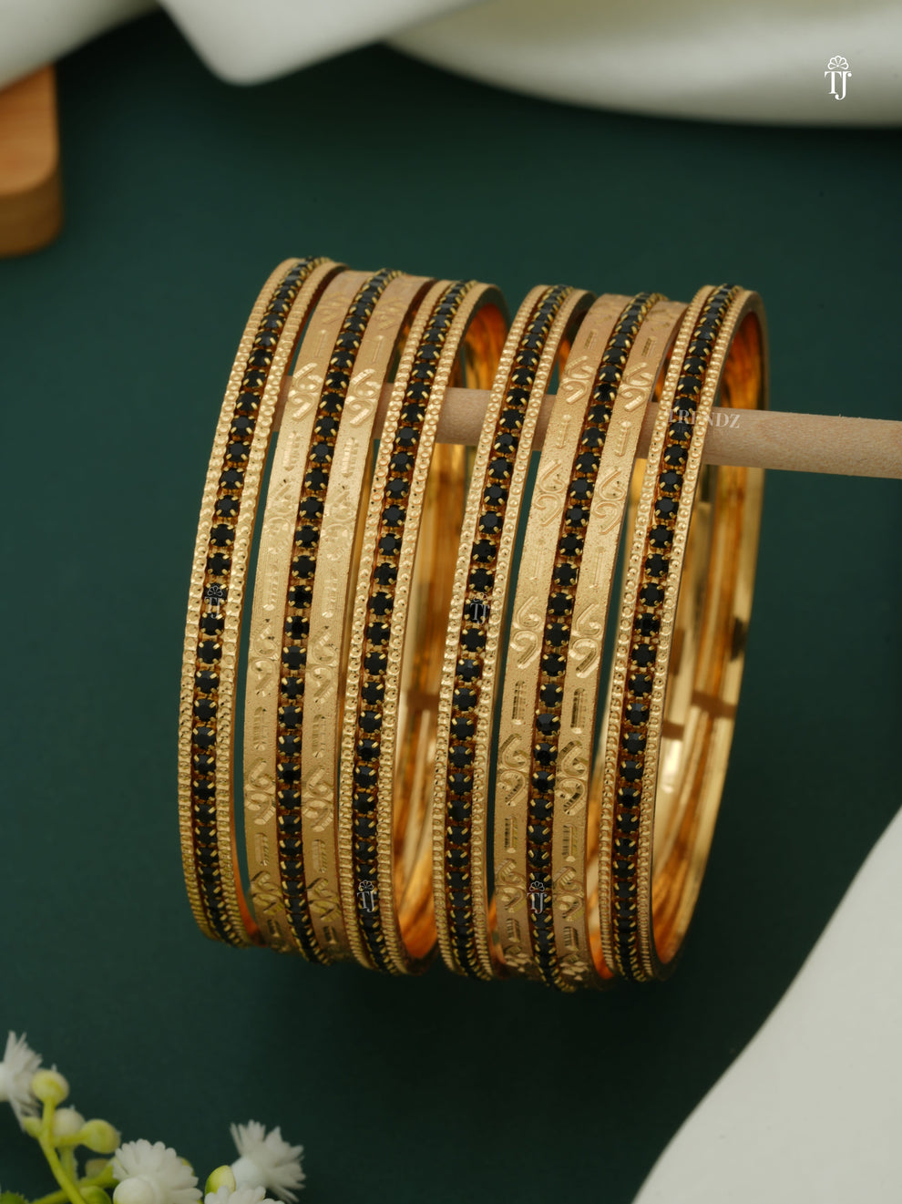 CNC Bangles for Women | Black Modern CNC Cut Bangles – Trendz Jewellery