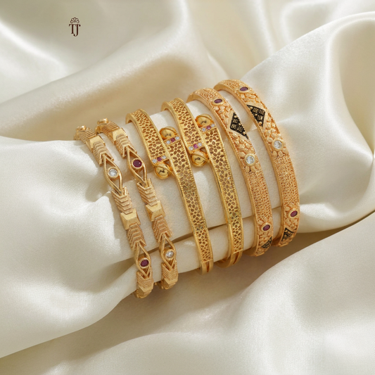 Premium Artificial Brass Bangles | Stylish Bangle for Daily Wear | Combo Set of 6 Pcs (3 Pairs) (Copy)
