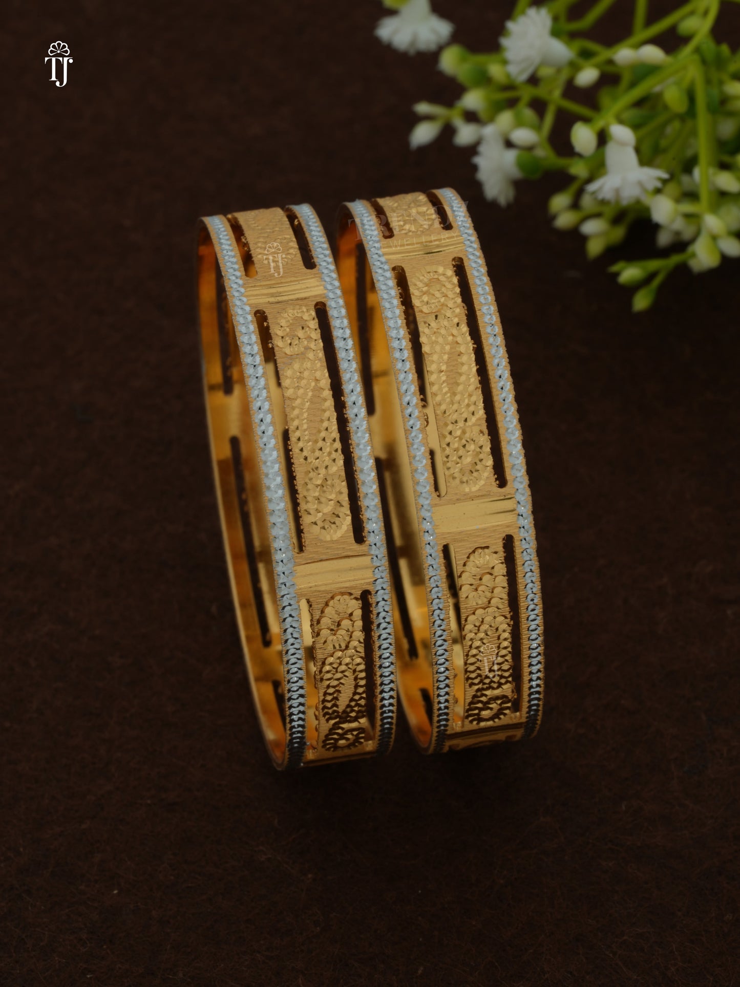 Fancy CNC Bangles for Women | 2-Bangle Set (1 Pair)