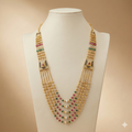 Beautiful Five Layer American Diamond Mala With Micro Gold Plating