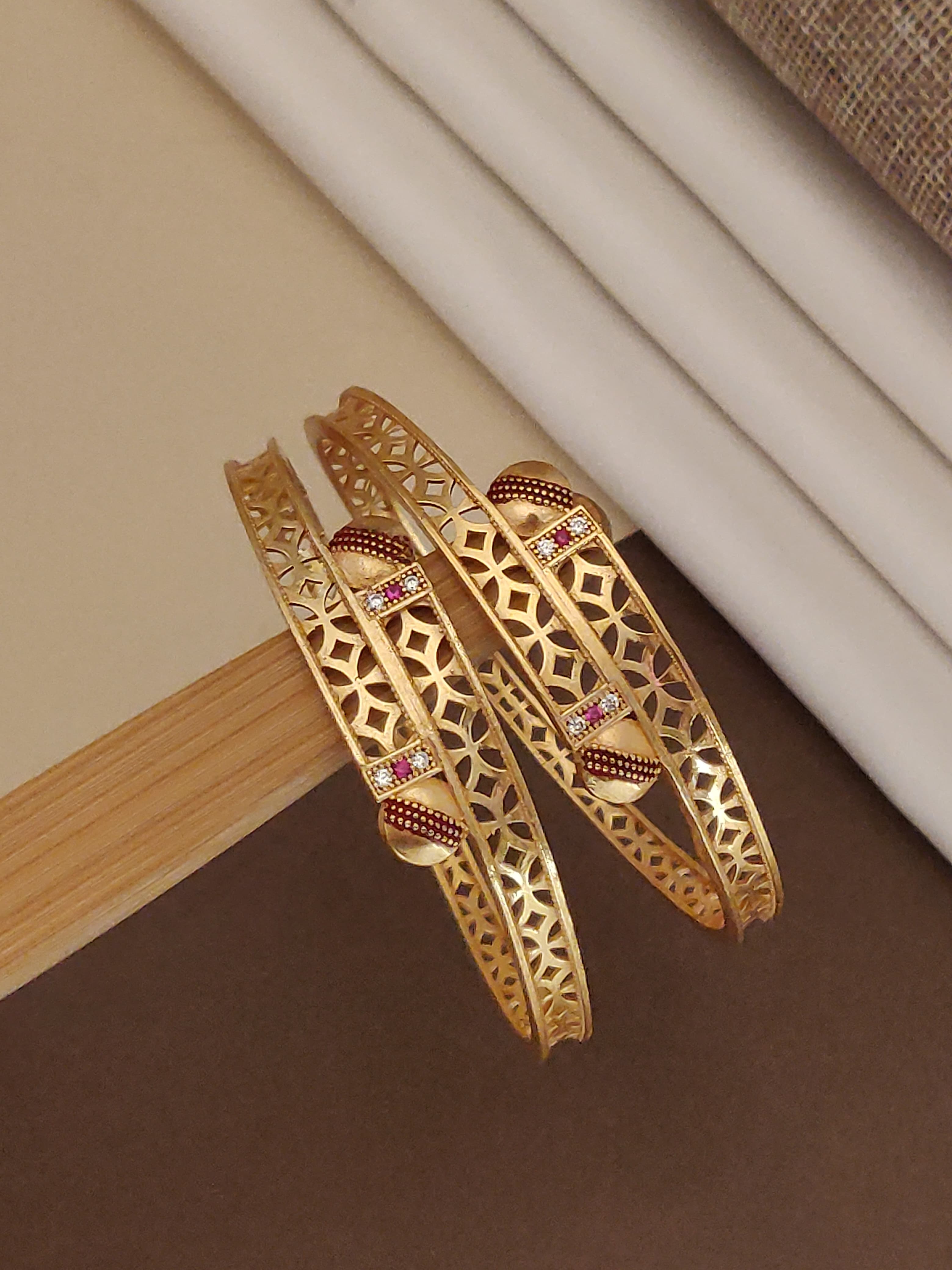 Gold Plated Designer Bangles for Women