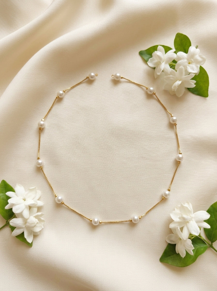 Luxury Gold Pearl Strand Necklace – Elegant Gift for Her