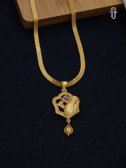 High Quality Gold Plated Jewellery | Luxurious Pendant and Earrings Set for Women