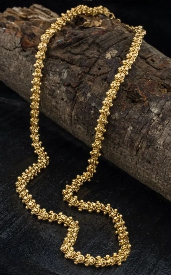 Micro Gold Plated Daily Wear Bahubali Chain