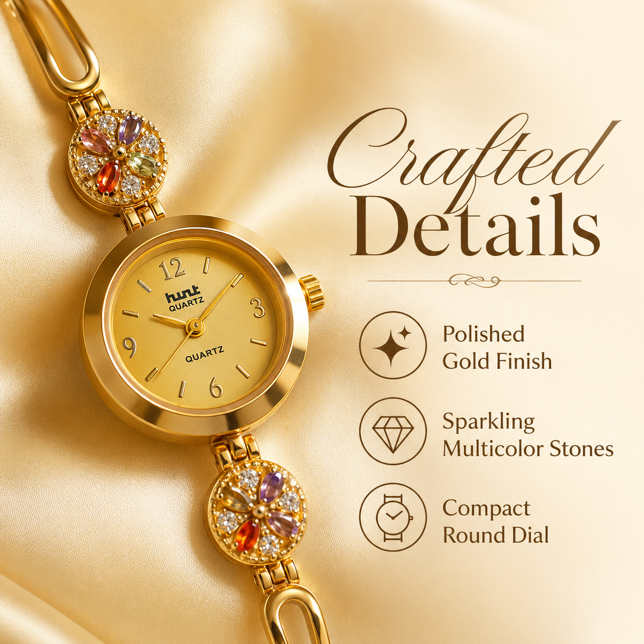Premium Brass Bangle Watch for Womens