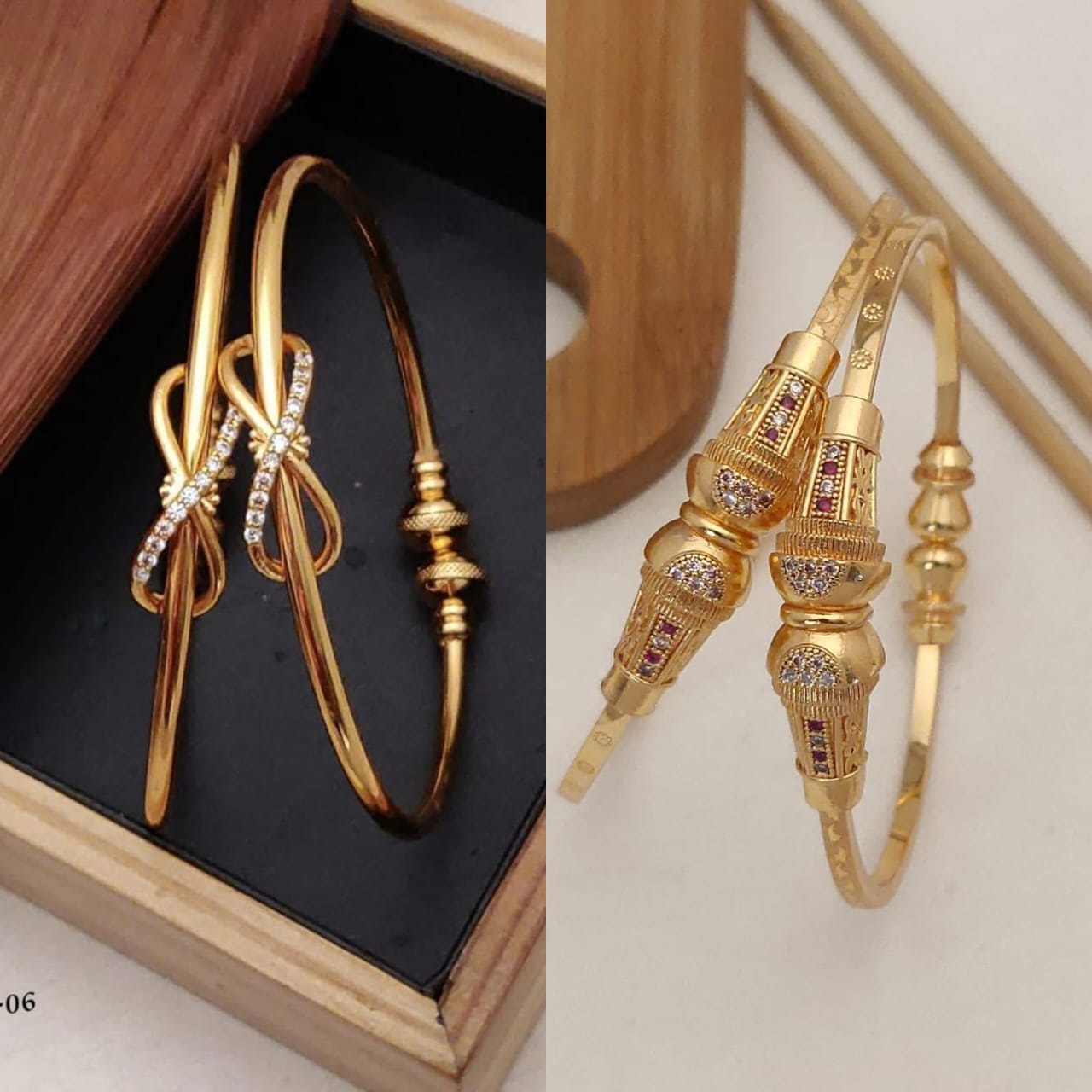 Stylish Adjustable Bracelets For Women & Girls Pack Of 4 Piece ( 2 Pair)