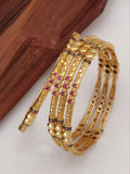 Stylish Daily Wear Bangles With AD Stones Pack Of 4 Pis