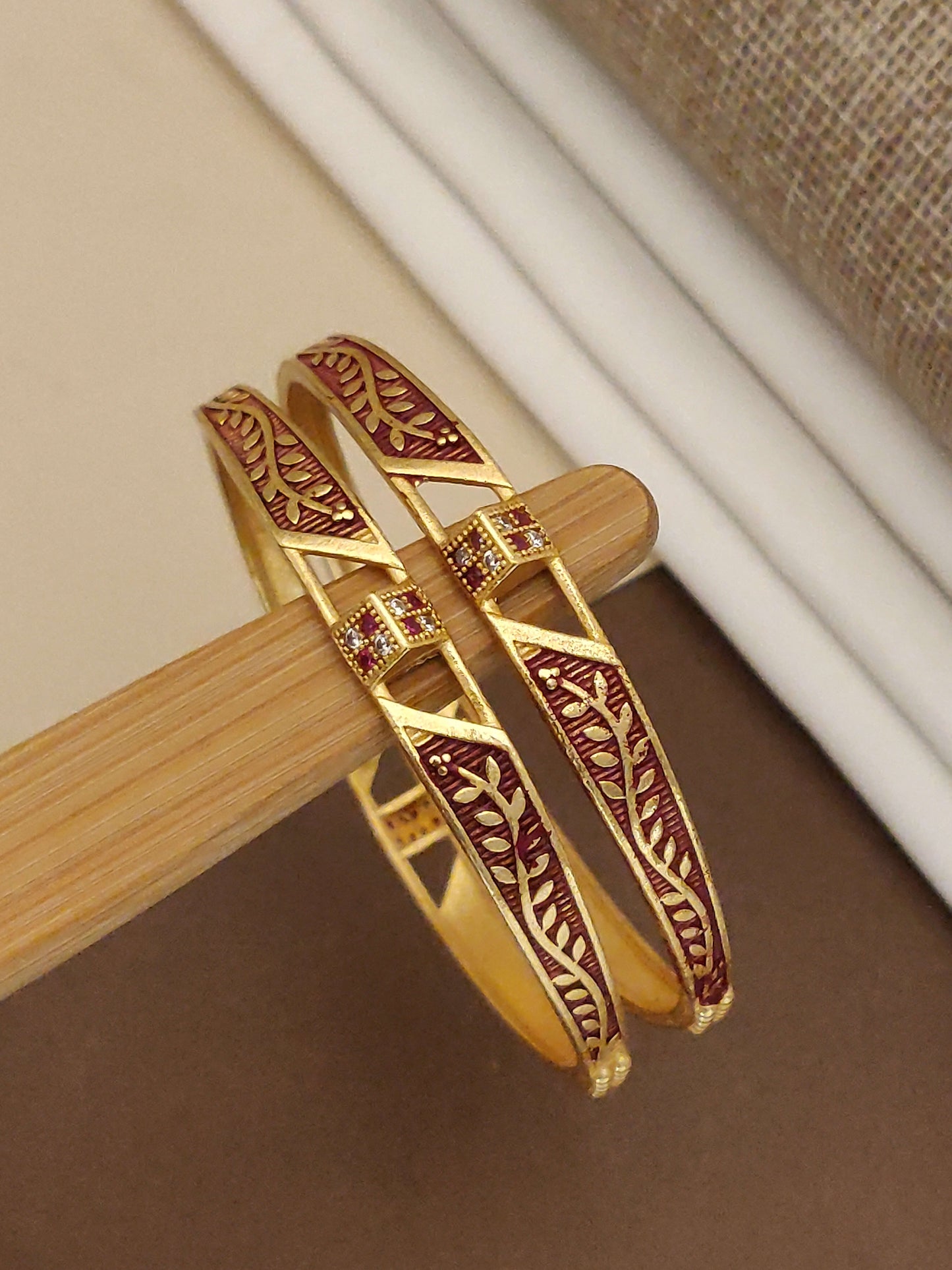Stylish Daily Wear Triangle Design Bangles For Women & Girls Pack Of 2 Pis ( 1 Pair )