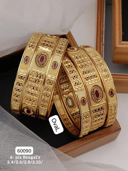 Stylish Tradition Designer Daily Wear Bangles Set Pack Of 6 Pieces