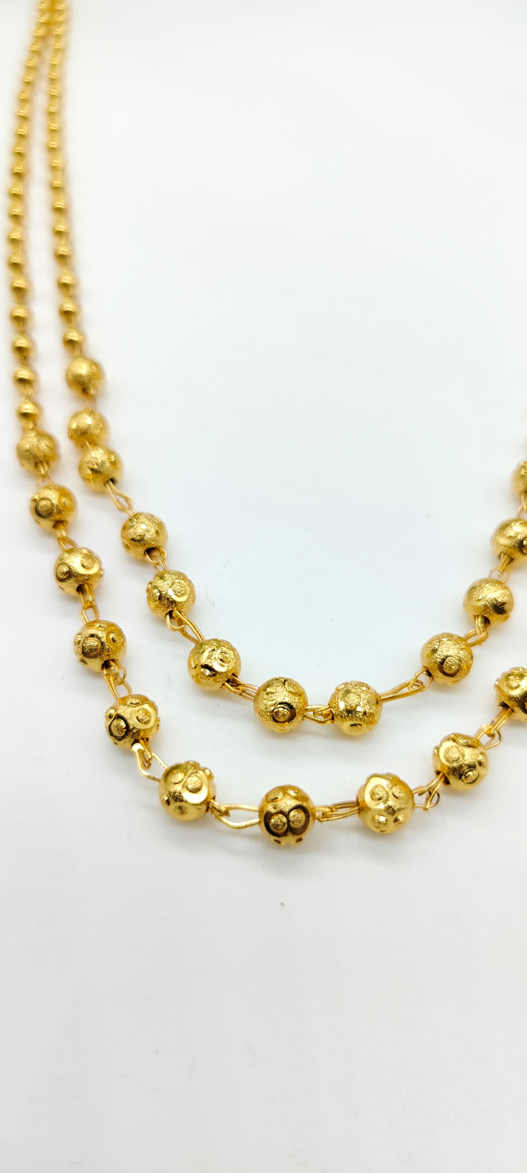 Stylish Two Layer Mala With Micro Gold Finish | Gift For Her