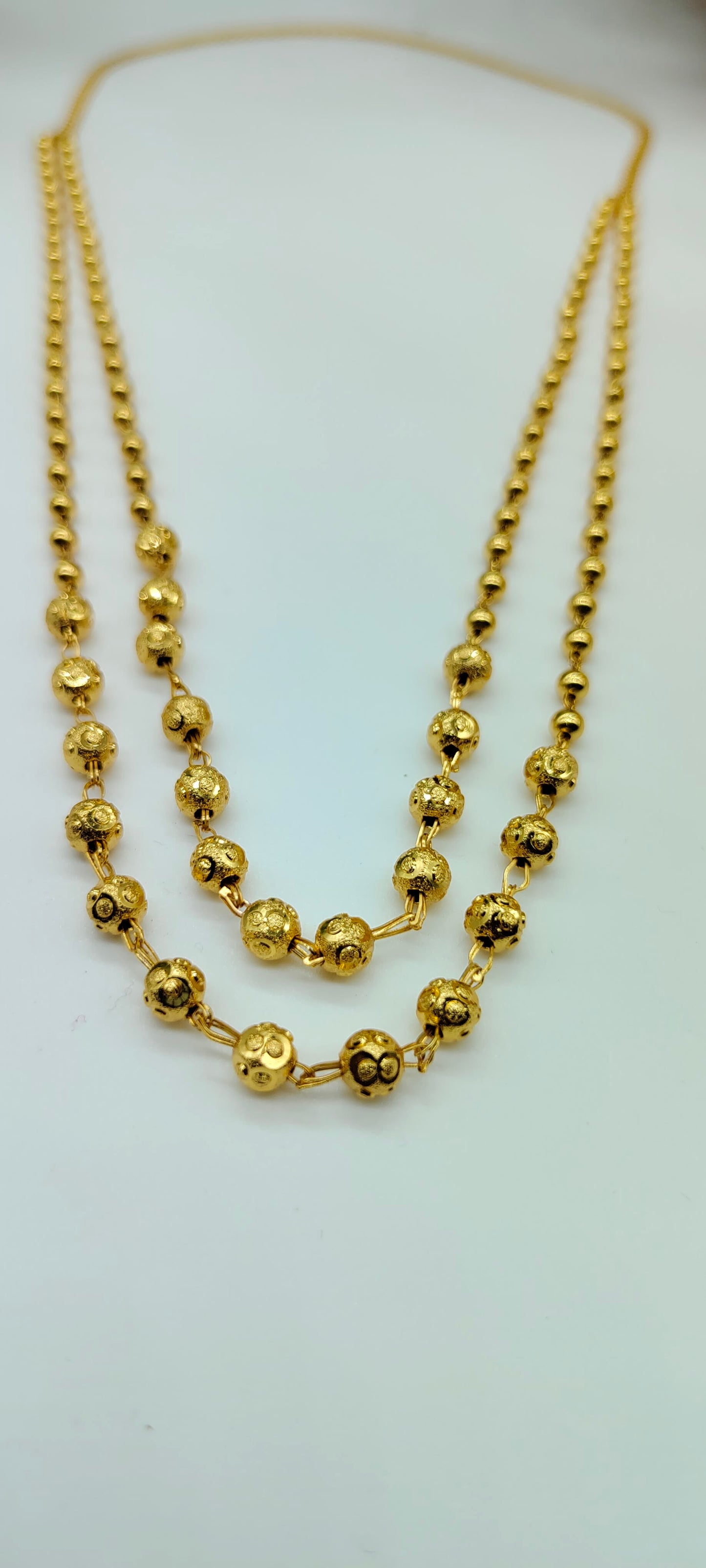 Stylish Two Layer Mala With Micro Gold Finish | Gift For Her