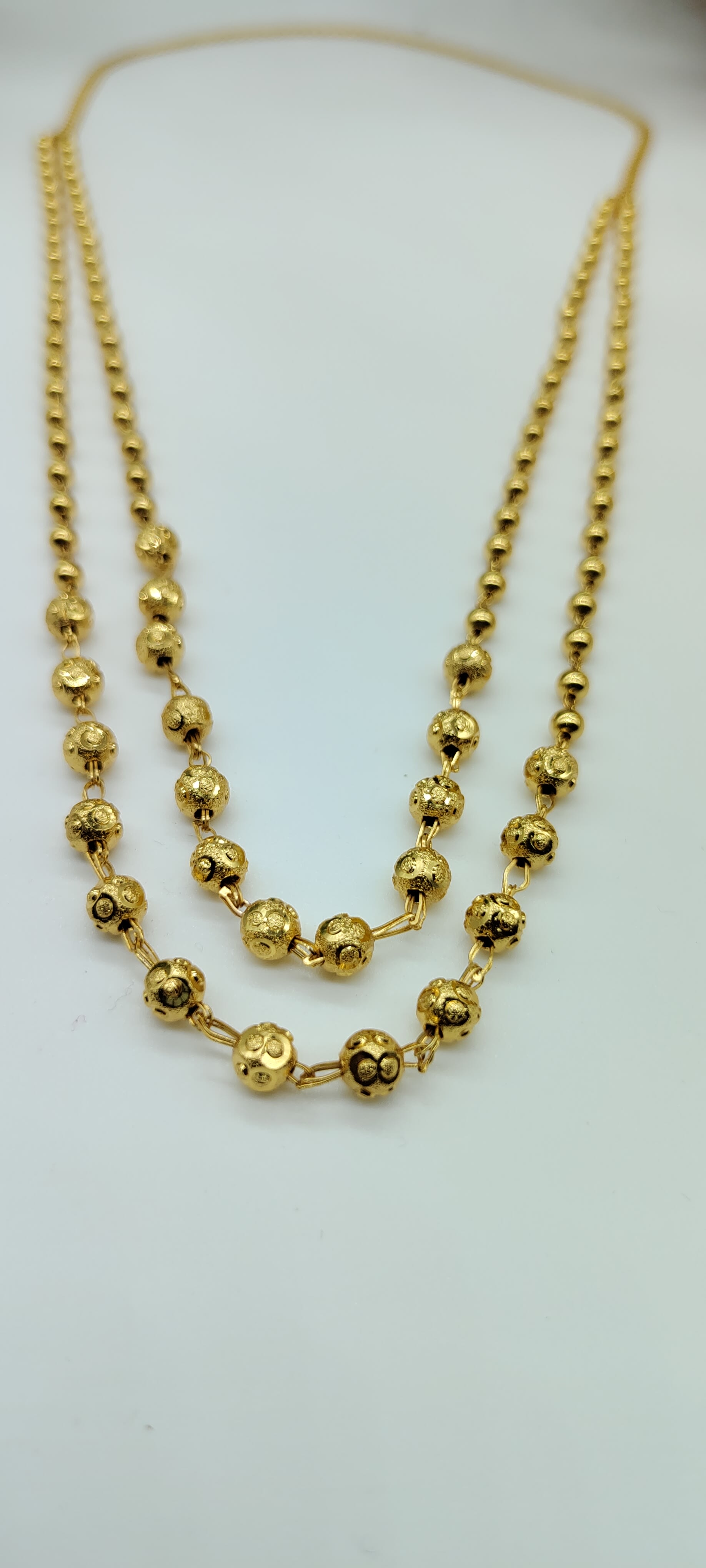 Stylish Two Layer Mala With Micro Gold Finish | Gift For Her