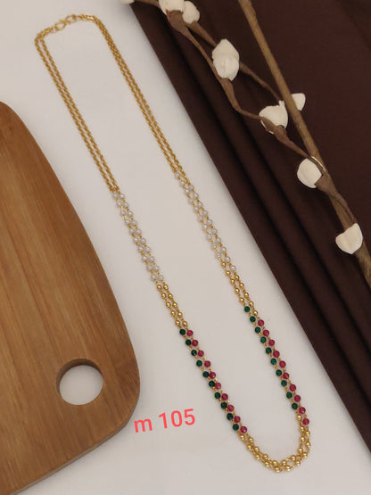 Trending Multicolour Two Layer Mala With Micro Gold