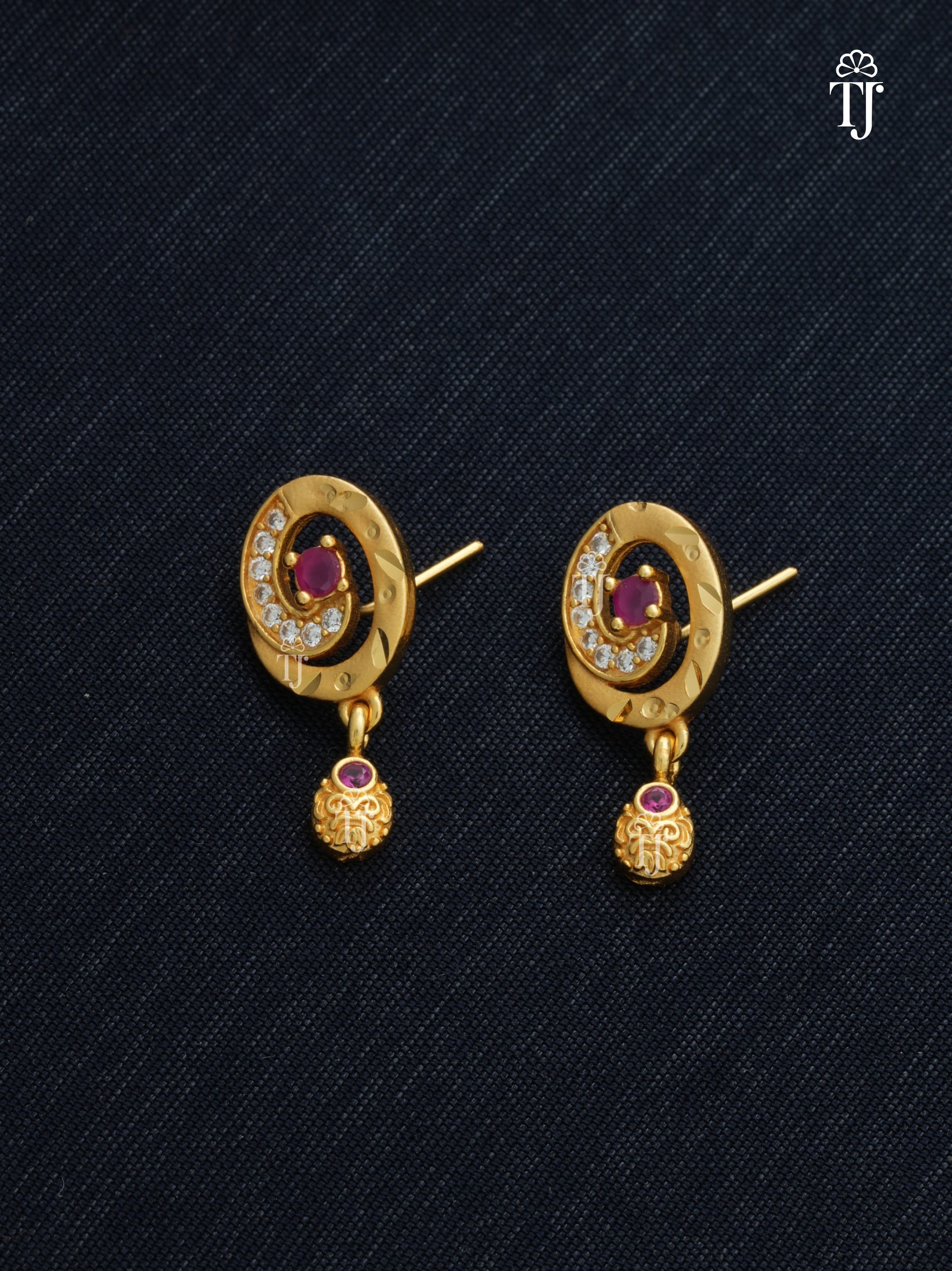 Women 1 Gram Gold Plated Pendant Set | Stylish Pendant and Earrings Set