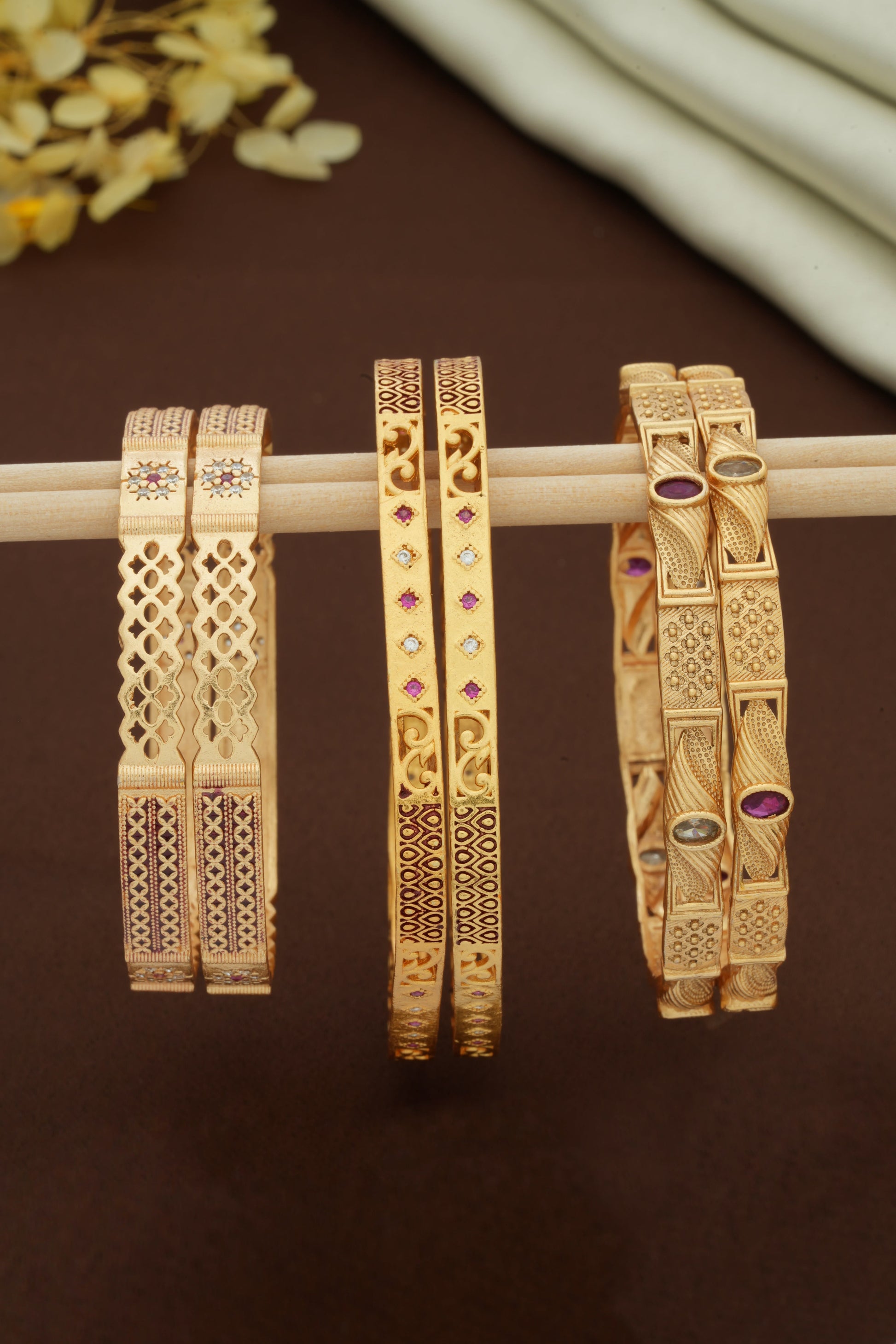 Women Artificial Bangles for Daily Use | Combo Set of 6 Pcs (3 Pairs)