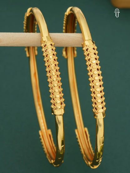 Women’s Gold Plated Designer Bangles – Pack of 2 (1 Pair)