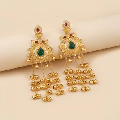 Kashmiri Earrings With Ruby Stones