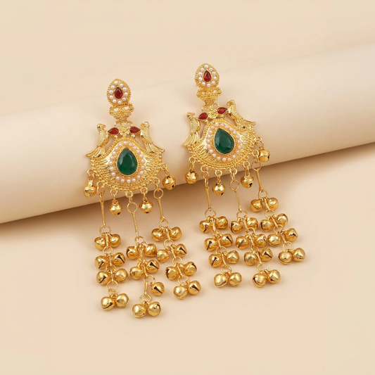 Kashmiri Earrings With Ruby Stones