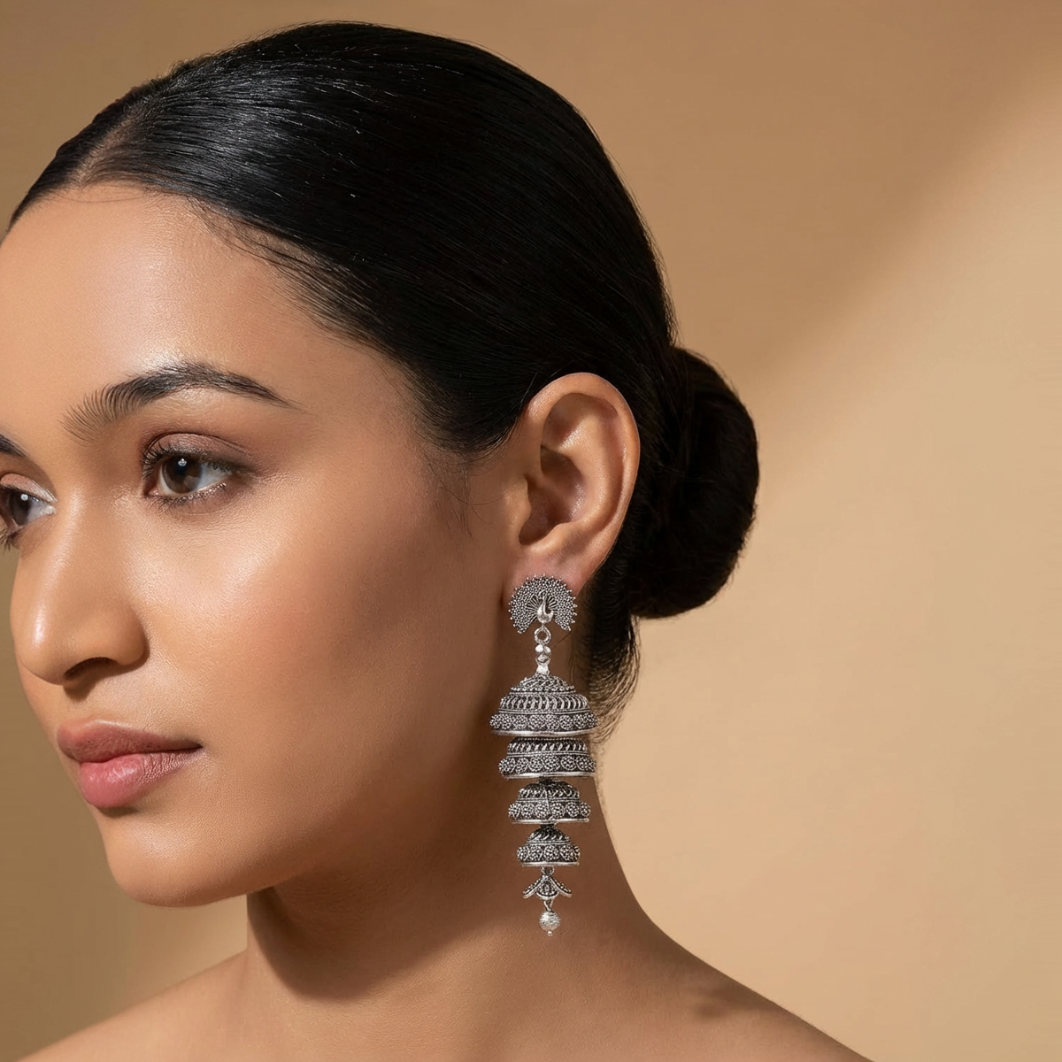 oxidised jhumka earrings
