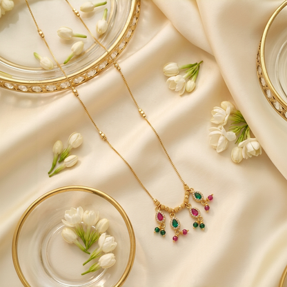 Gold-Plated Necklace for Women | Multi-Colour Kundan & Ad Diamond Jewellery