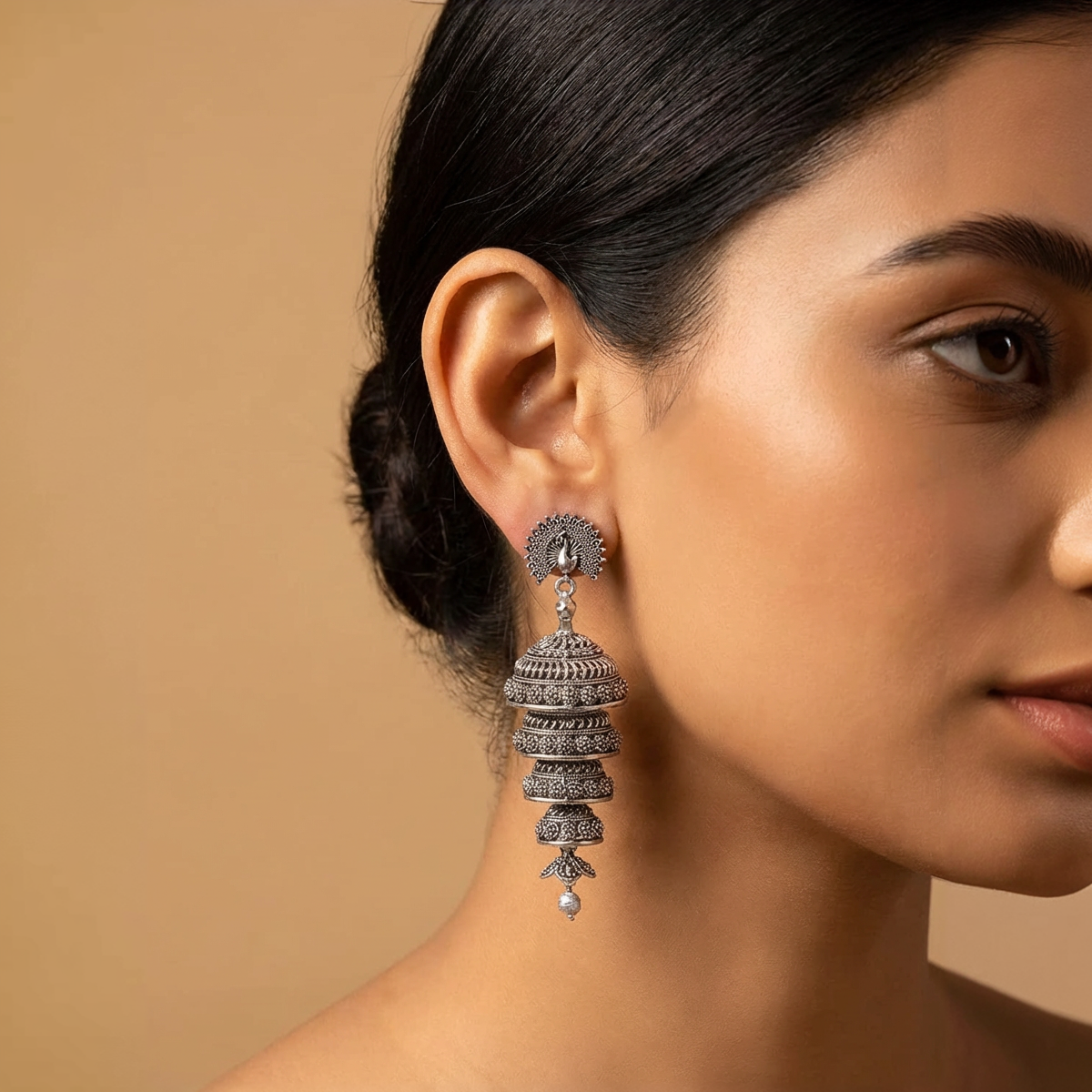 oxidised jhumka earrings