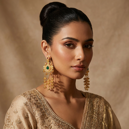 Kashmiri Earrings With Ruby Stones