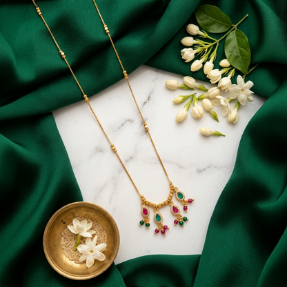 Gold-Plated Necklace for Women | Multi-Colour Kundan & Ad Diamond Jewellery