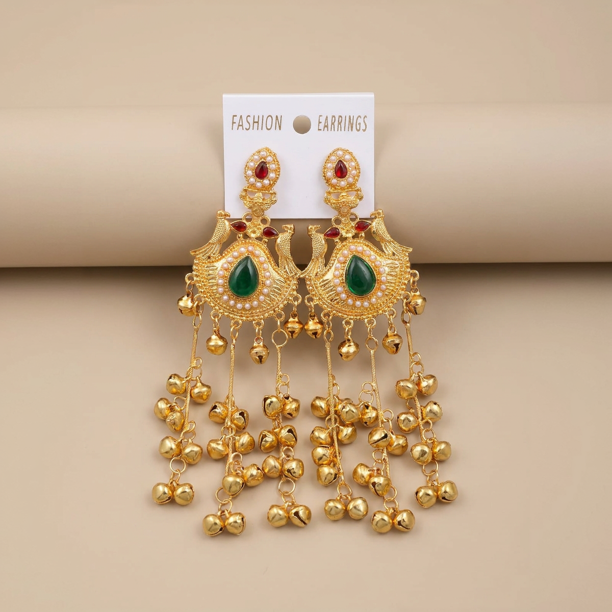 Kashmiri Earrings With Ruby Stones