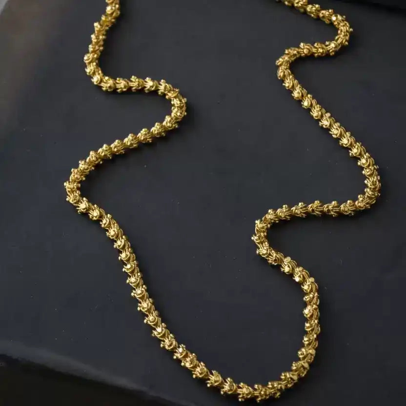Micro Gold Plated Daily Wear Bahubali Chain