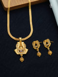 1gm Gold Plated Pendant Set for Women | Radiant Pendant and Earrings Set
