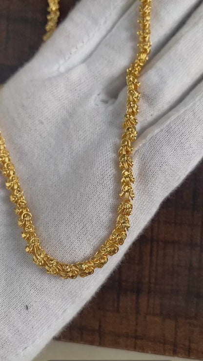 Micro Gold Plated Daily Wear Bahubali Chain