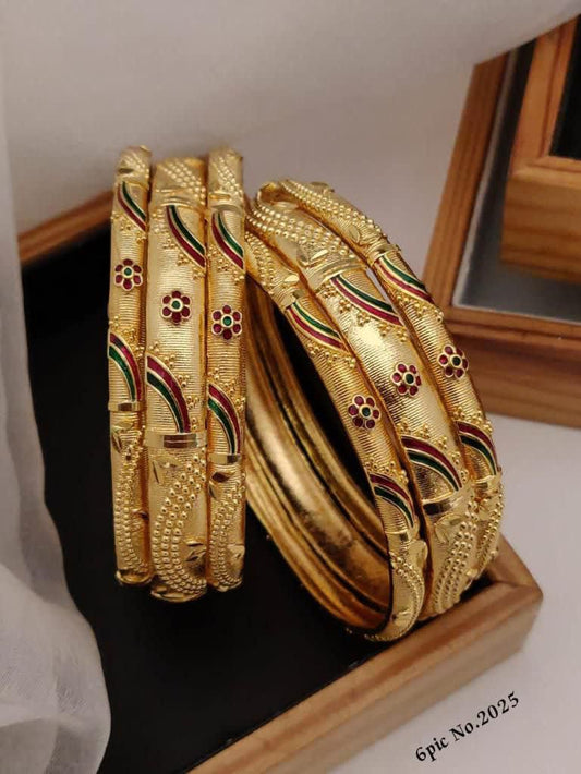 Traditional Bangles With Trendy Meenawork
