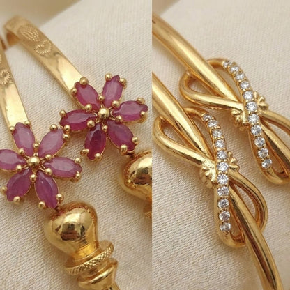 Stylish Adjustable Bracelets For Women & Girls Pack Of 4 Piece ( 2 Pair)